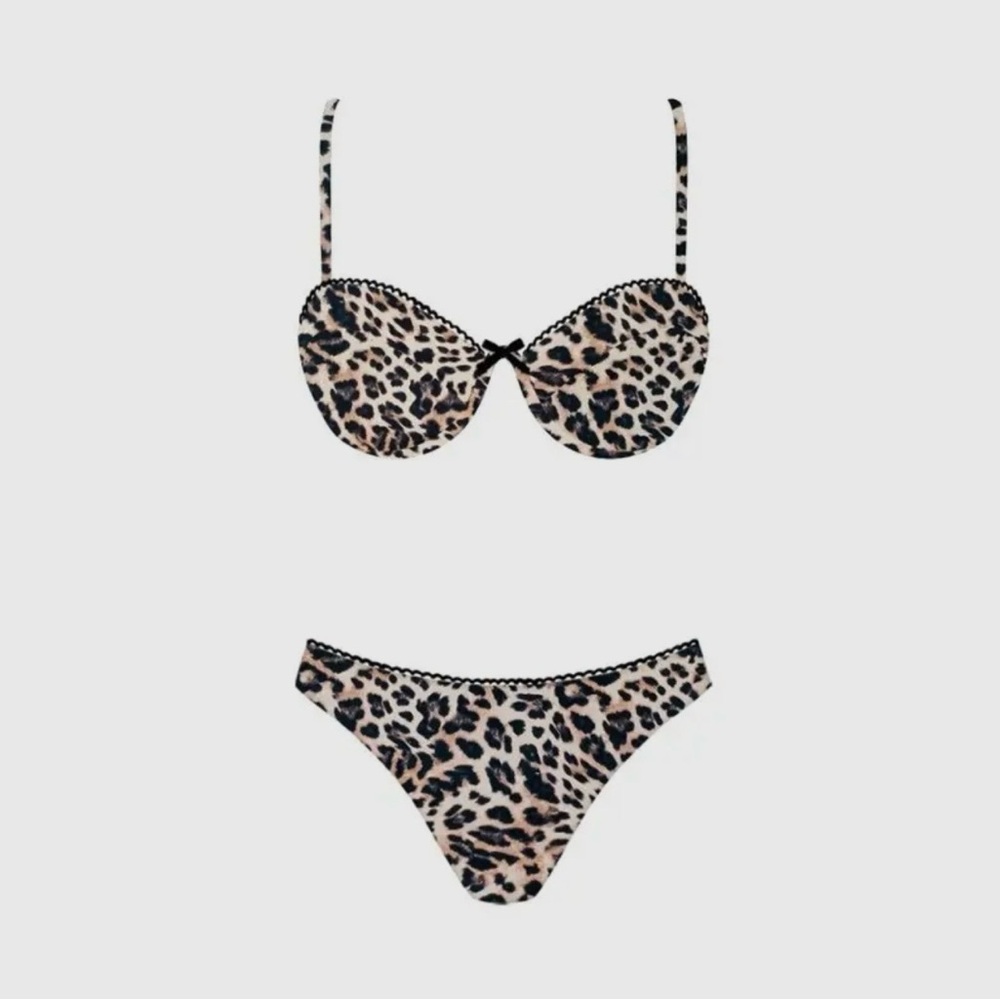 Chic Leopard Print Bikini Set